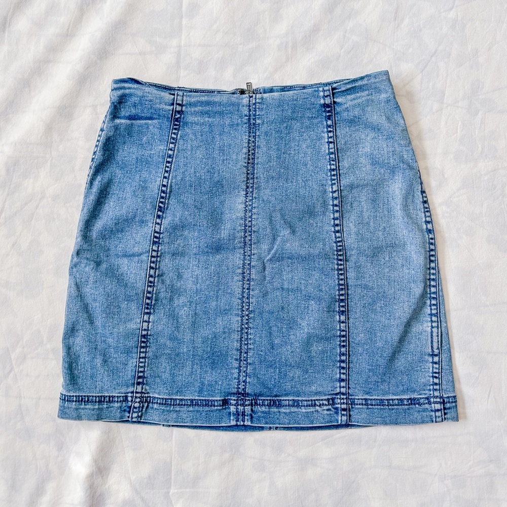 Free People Modern Femme Denim Stretch Skirt (Size: 8)
